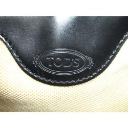 Pre Owned حقيبة يد تودز D-باغ جلد سوداء
