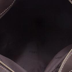 Pre Owned Tod's Dark Brown Leather D Cube Bowler Bag