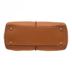 Pre Owned Tod's Orange Leather D-Styling Shopper Tote