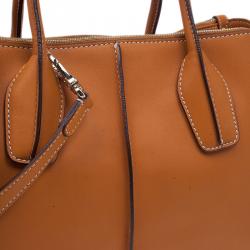 Pre Owned Tod's Orange Leather D-Styling Shopper Tote