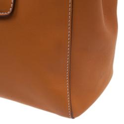 Pre Owned Tod's Orange Leather D-Styling Shopper Tote