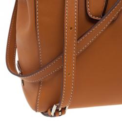 Pre Owned Tod's Orange Leather D-Styling Shopper Tote