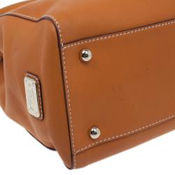 Pre Owned Tod's Orange Leather D-Styling Shopper Tote