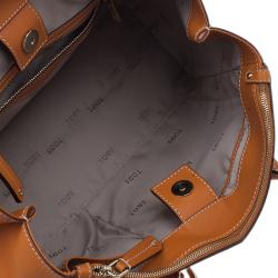 Pre Owned Tod's Orange Leather D-Styling Shopper Tote