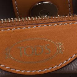 Pre Owned Tod's Orange Leather D-Styling Shopper Tote
