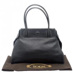 Pre Owned حقيبة يد تودز غيريلي جلد سوداء