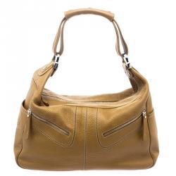 Tod's Tan Leather Miky Hobo