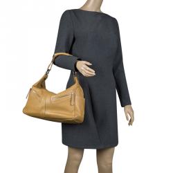 Tod's Tan Leather Miky Hobo