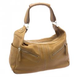 Tod's Tan Leather Miky Hobo