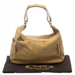 Tod's Tan Leather Miky Hobo