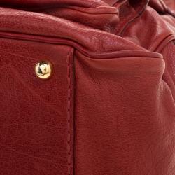 Pre Owned Tod’s Red Leather Took Tracolla Media Satchel