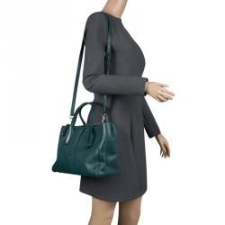 Pre Owned Tod's Dark Green Leather D-Styling Shopper Tote