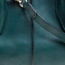 Pre Owned Tod's Dark Green Leather D-Styling Shopper Tote
