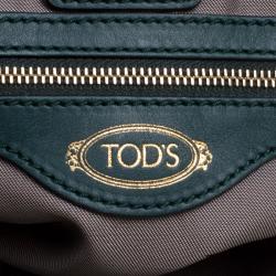 Pre Owned Tod's Dark Green Leather D-Styling Shopper Tote