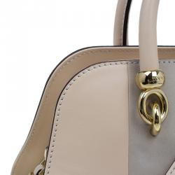 Tod's Beige Leather Small Alo Sella Bauletto Satchel