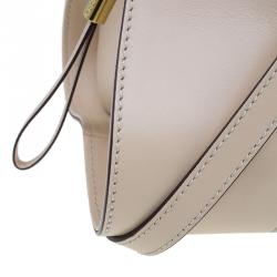 Tod's Beige Leather Small Alo Sella Bauletto Satchel