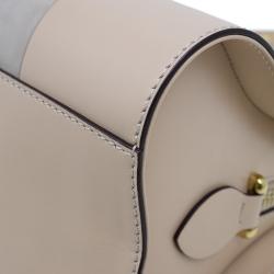 Tod's Beige Leather Small Alo Sella Bauletto Satchel