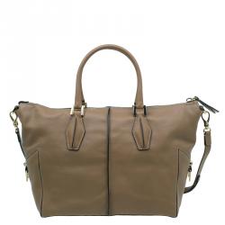 مملوكة مسبقًا Tod's Beige Leather Small CC Zip Tote Bag