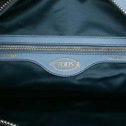 Pre Owned Tod's Carolina Blue/Green Leather Small D-Cube Bowler Bag