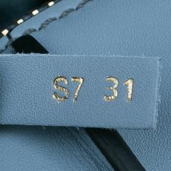 Pre Owned Tod's Carolina Blue/Green Leather Small D-Cube Bowler Bag