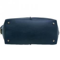 مملوكة مسبقًا Tod's Dark Blue Leather Small CC Zip Tote Bag