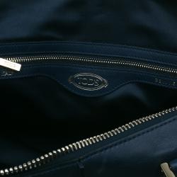 مملوكة مسبقًا Tod's Dark Blue Leather Small CC Zip Tote Bag