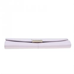 Pre Owned Tod's Light Pink Leather Foldover Logo Wallet