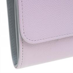 Pre Owned Tod's Light Pink Leather Foldover Logo Wallet