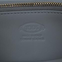 Pre Owned Tod's Light Pink Leather Foldover Logo Wallet