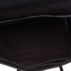 Tod's Chocolate Brown Leather Corniche Wave East West Satchel