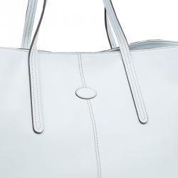 Pre Owned Tod's White leather Toujours Shopping Tote