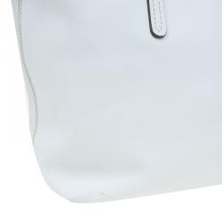 Pre Owned Tod's White leather Toujours Shopping Tote