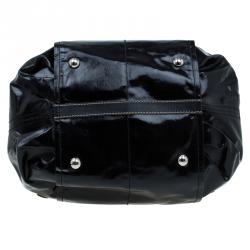 Pre Owned حقيبة يد تودز ساكا G لاين كانفاس مقوى أسود ميتاليك