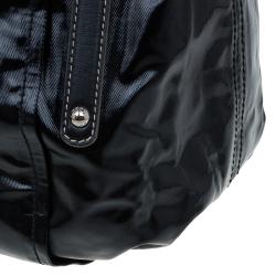 Pre Owned حقيبة يد تودز ساكا G لاين كانفاس مقوى أسود ميتاليك