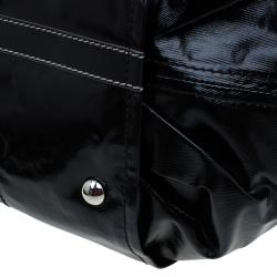 Pre Owned حقيبة يد تودز ساكا G لاين كانفاس مقوى أسود ميتاليك