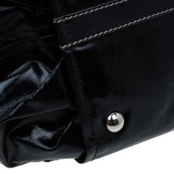 Pre Owned حقيبة يد تودز ساكا G لاين كانفاس مقوى أسود ميتاليك