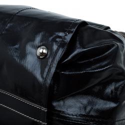 Pre Owned حقيبة يد تودز ساكا G لاين كانفاس مقوى أسود ميتاليك