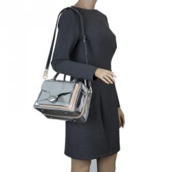 Pre Owned حقيبة بولر تودز ميليتري جلد فضي صغيرة