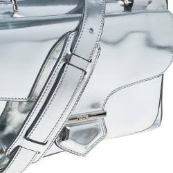 Pre Owned حقيبة بولر تودز ميليتري جلد فضي صغيرة