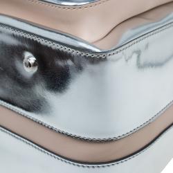 Pre Owned حقيبة بولر تودز ميليتري جلد فضي صغيرة