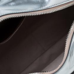 Pre Owned حقيبة بولر تودز ميليتري جلد فضي صغيرة