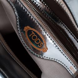 Pre Owned حقيبة بولر تودز ميليتري جلد فضي صغيرة