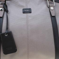 Tod's Beige Coated Canvas G-Line Sacca Tote 