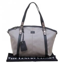Tod's Beige Coated Canvas G-Line Sacca Tote 