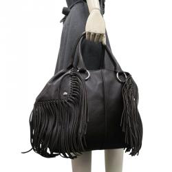 Pre Owned  Tod's  Brown Fringe Leather Tote