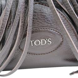 Pre Owned  Tod's  Brown Fringe Leather Tote