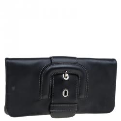 Tod's Black Leather Lucy Clutch