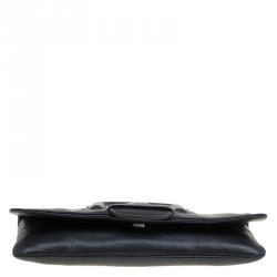 Tod's Black Leather Lucy Clutch