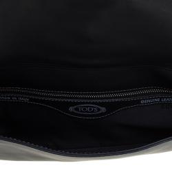 Tod's Black Leather Lucy Clutch