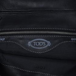 Tod's Black Leather Lucy Clutch